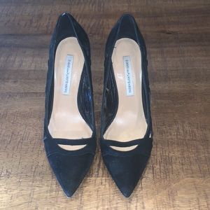 Diane Von Furstenberg Black Suede Pumps